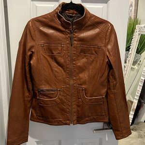 Giacca Faux Leather Jacket